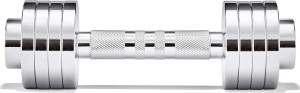 Гантелі регульована Adidas Adjustable Chrome Dumbbell сріблястий Уні 1-5 кг ADWT-11400