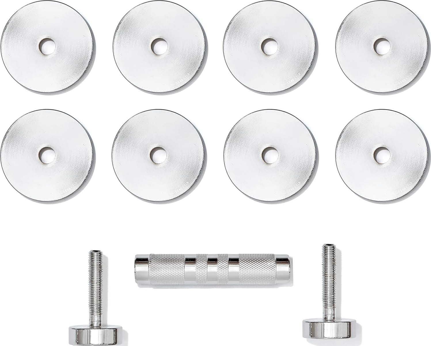 Гантелі регульована Adidas Adjustable Chrome Dumbbell сріблястий Уні 1-5 кг ADWT-11400