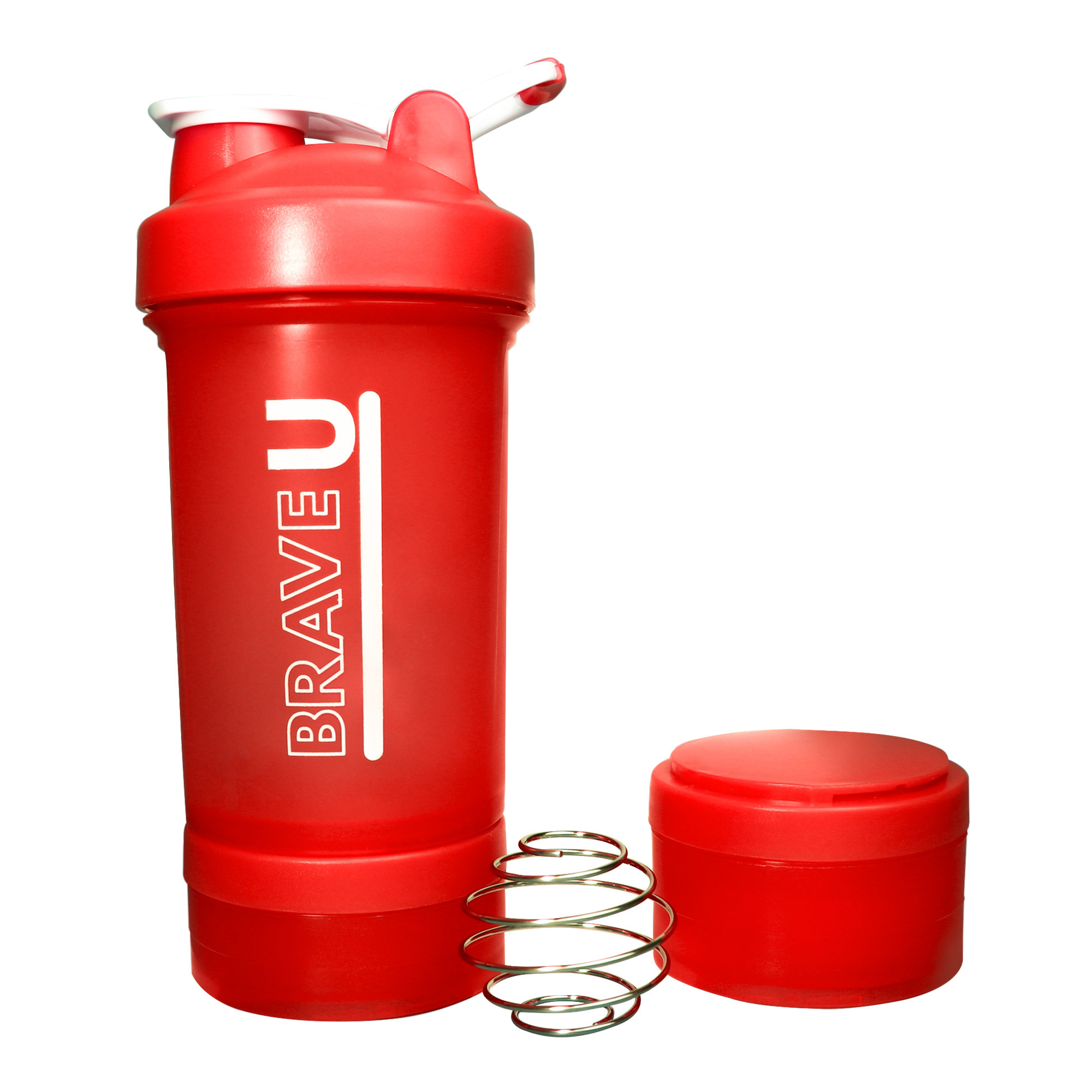 Шейкер Shaker with containers 3 in 1 - 600ml Red 2022-10-2337