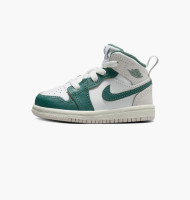 Кросівки дитячі Air Jordan 1 Mid Se White/Green FQ8086-103