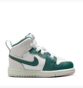 Кросівки дитячі Air Jordan 1 Mid Se White/Green FQ8086-103