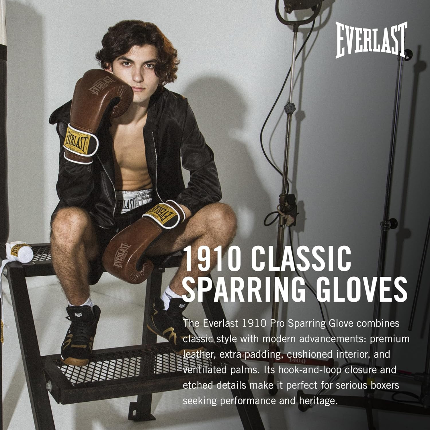 Рукавиці боксерські Everlast 1910 CLASSIC TRAINING GLOVE коричневий Уні 16 унцій P00002503