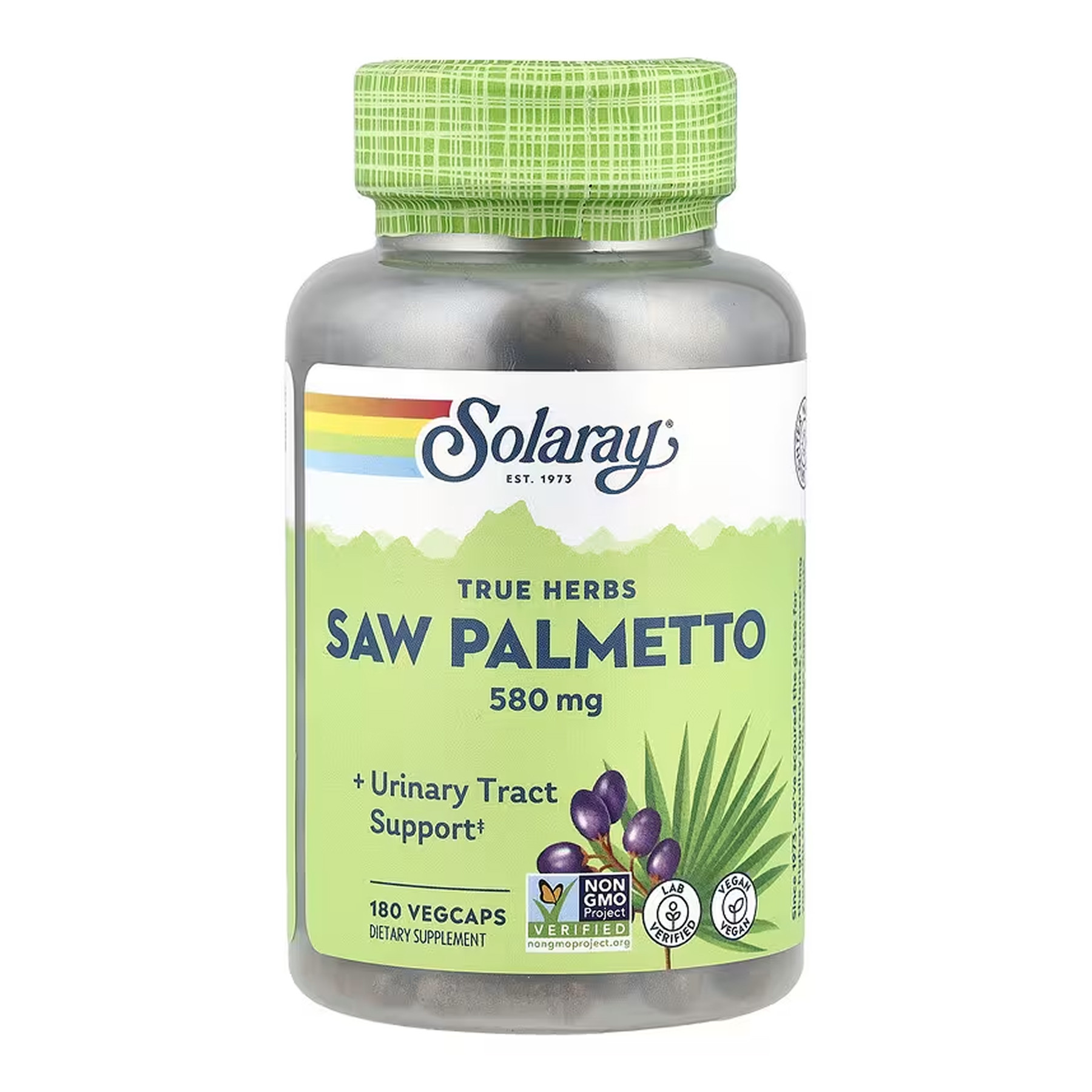 Капсули Solaray Saw Palmetto Berry 580mg - 180 vcaps 2023-10-6726