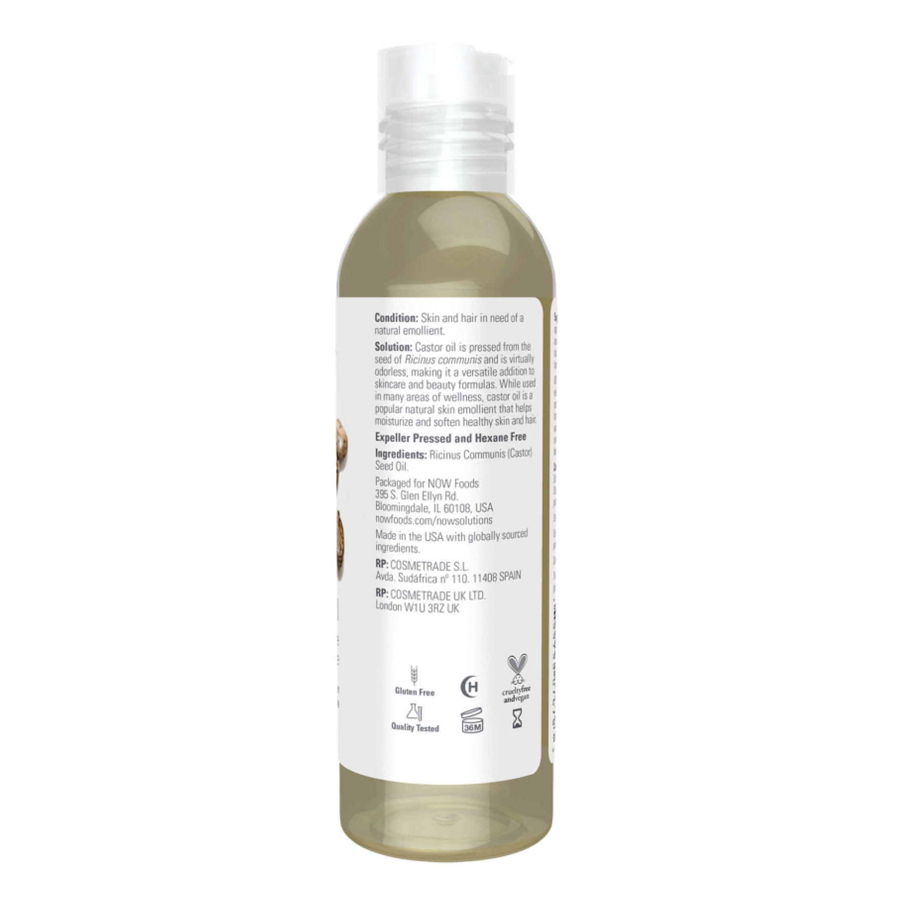 Рідина Now Foods Castor Oil - 473 ml 2023-10-5259