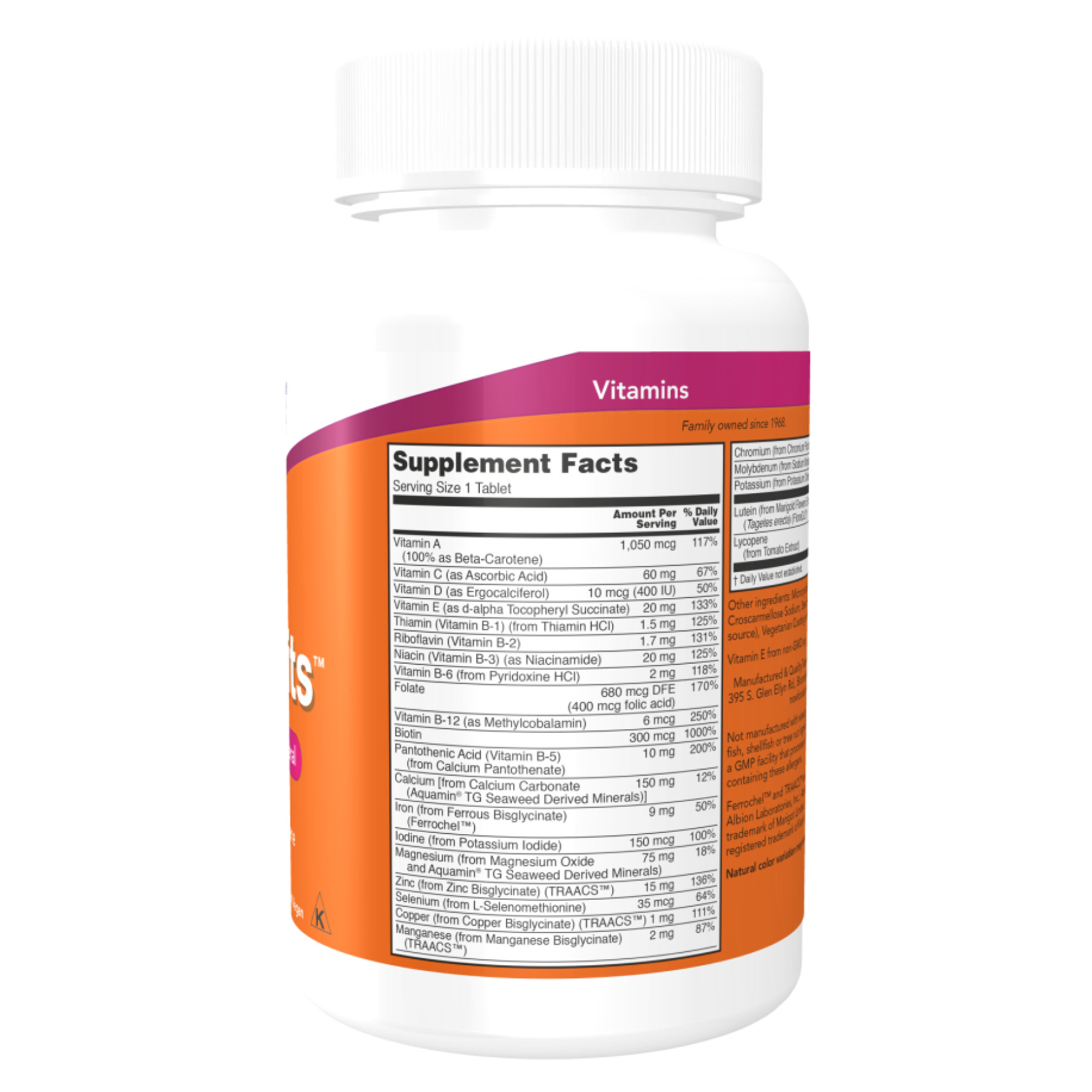 Таблетки Now Foods Daily Vits™ - 250 tabs 2023-10-2828