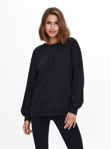 Толстовка ONLLUNI LIFE L/S O-NECK SWT 15243449-Black-Print:BOLT ONLY M Чорний 15243449-BLACK-PRINT:BOLT