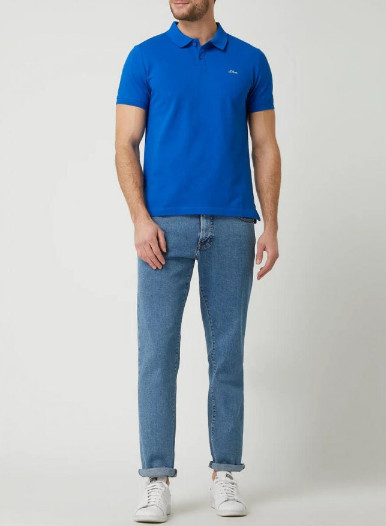 Поло T-shirt REGULAR FIT 13.1Q1.35.2843-5539 s.Oliver L Синій 13.1Q1.35.2843-5539