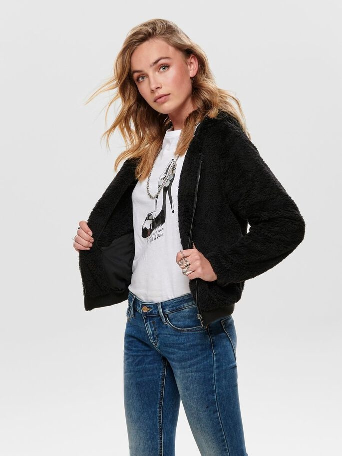 Куртка ONLANNA CONTACT SHERPA JACKET OTW 15183166-Black ONLY L Чорний 15183166-Black