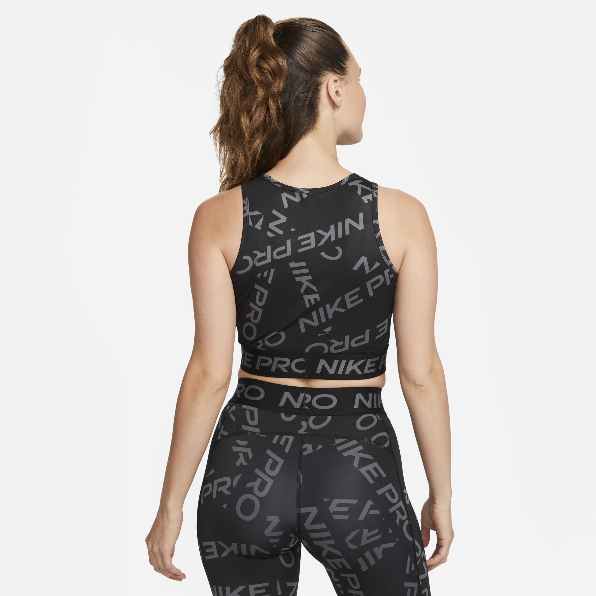 Топ жіночий Nike Pro Dri-Fit Crop Printed Tank Top Black FB5500-010