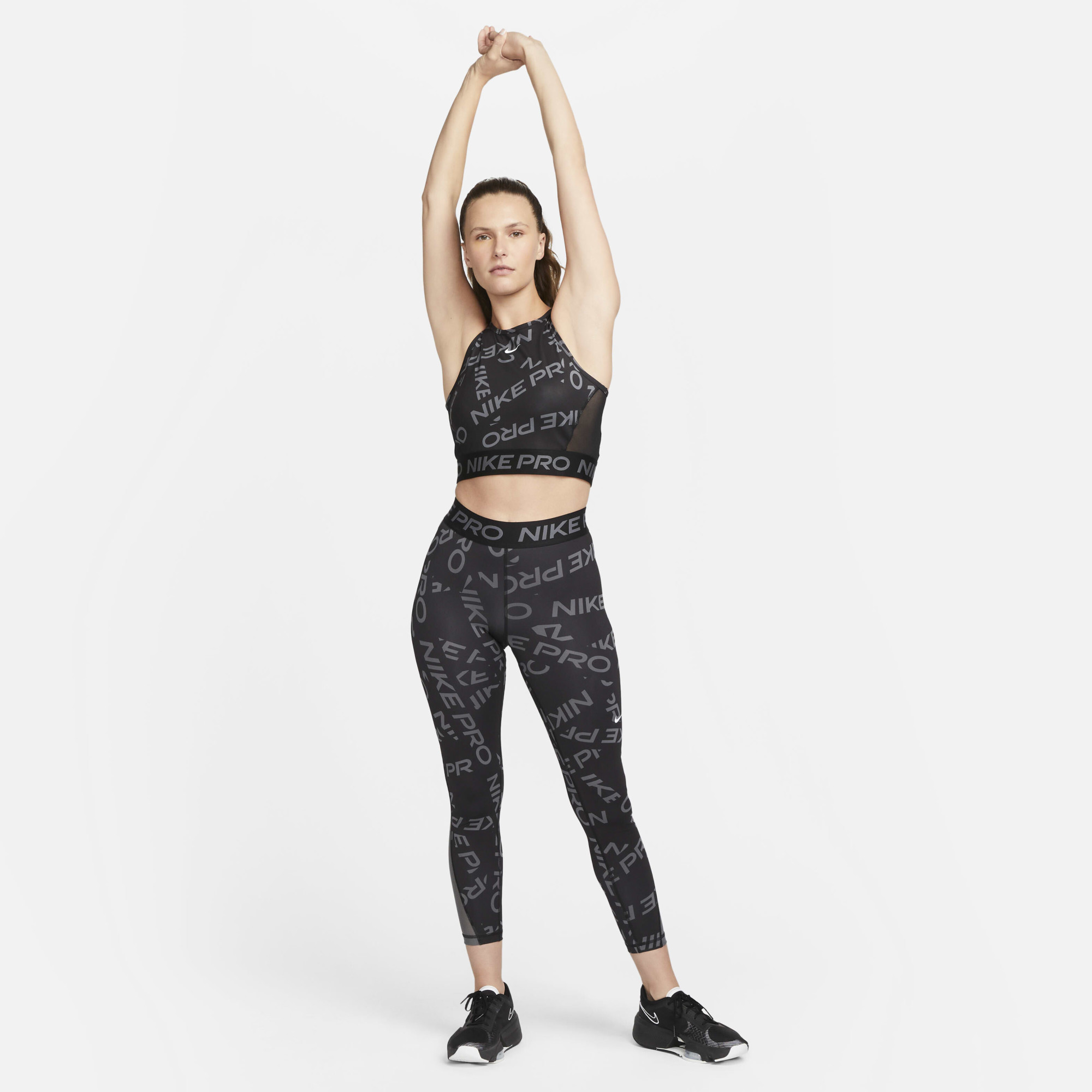 Топ жіночий Nike Pro Dri-Fit Crop Printed Tank Top Black FB5500-010