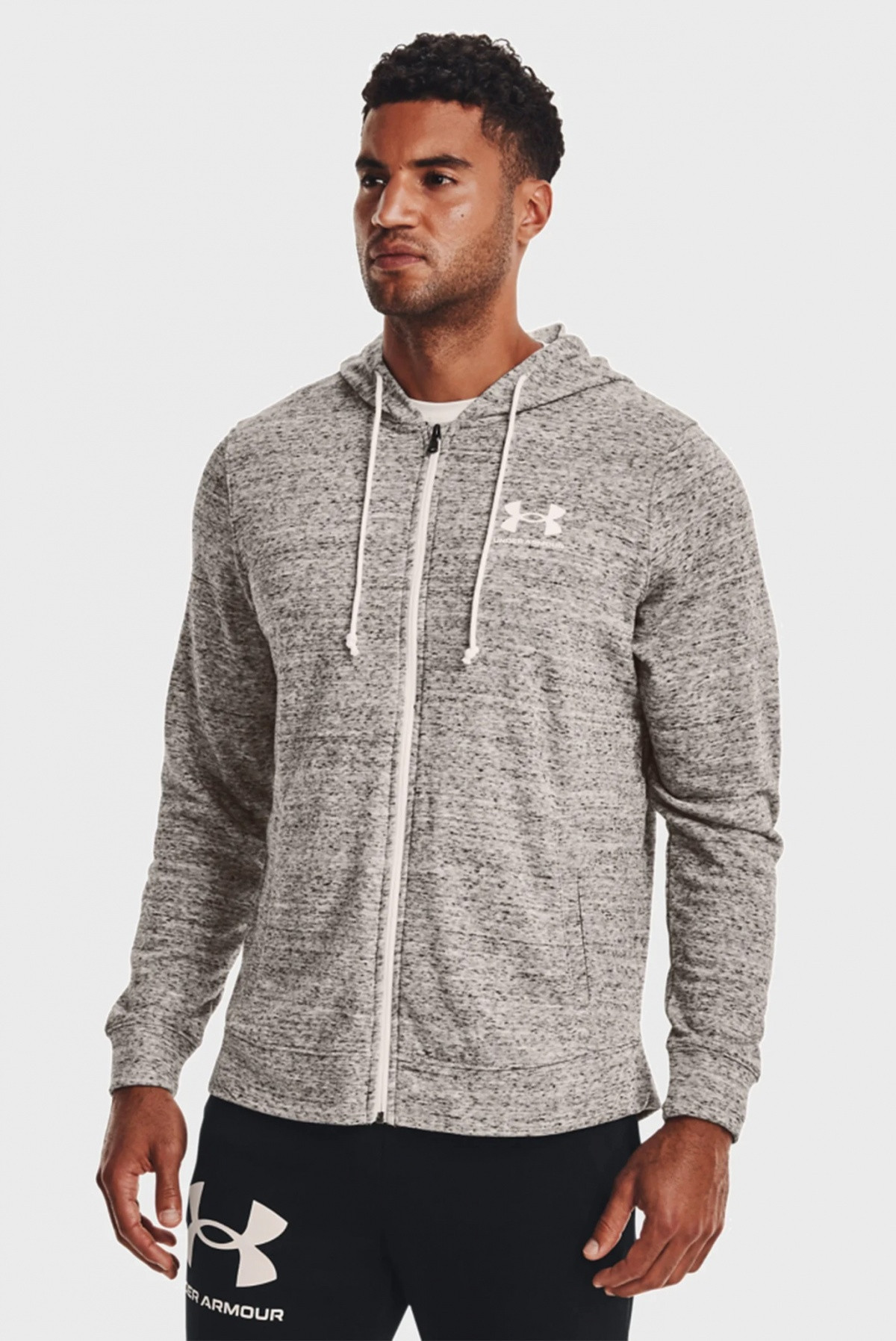 Толстовка UA Rival Terry LC FZ 1370409-112 Under Armour M Сірий 1370409-112