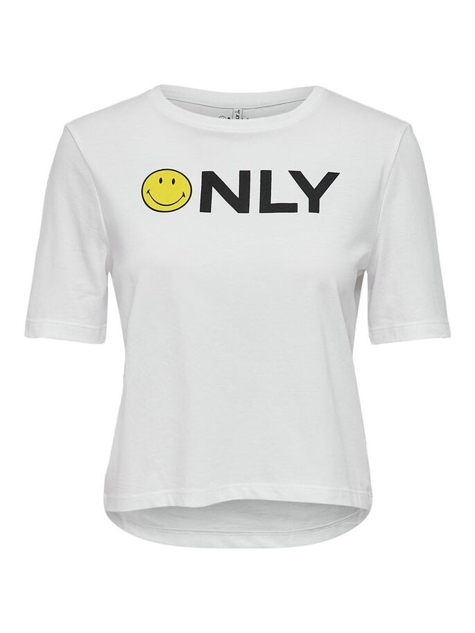 Футболка ONLSMILEY LIFE S/S TOP BOX JRS 15232818 Bright White ONLY ONLY L Білий 15232818BrightWhiteONLY