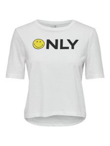 Футболка ONLSMILEY LIFE S/S TOP BOX JRS 15232818 Bright White ONLY ONLY L Білий 15232818BRIGHTWHITEONLY