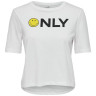 Футболка ONLSMILEY LIFE S/S TOP BOX JRS 15232818 Bright White ONLY ONLY L Білий 15232818BRIGHTWHITEONLY