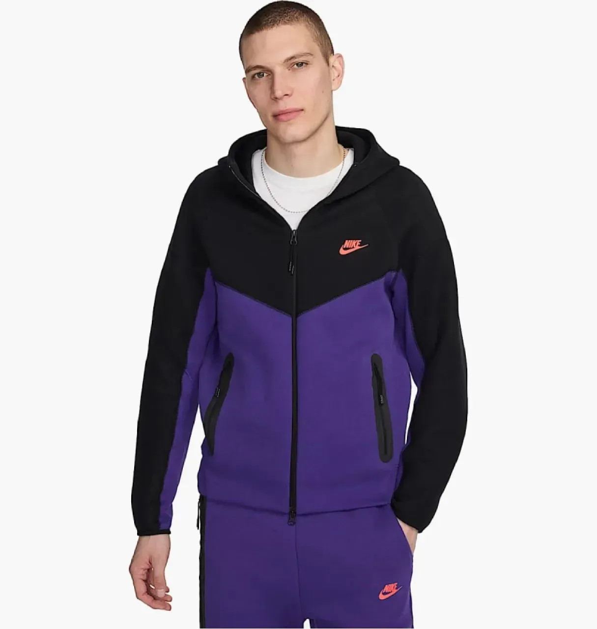 Костюм Nike Tech Fleece (чорно-фіолетовий) HF4432-504_HF4433-504