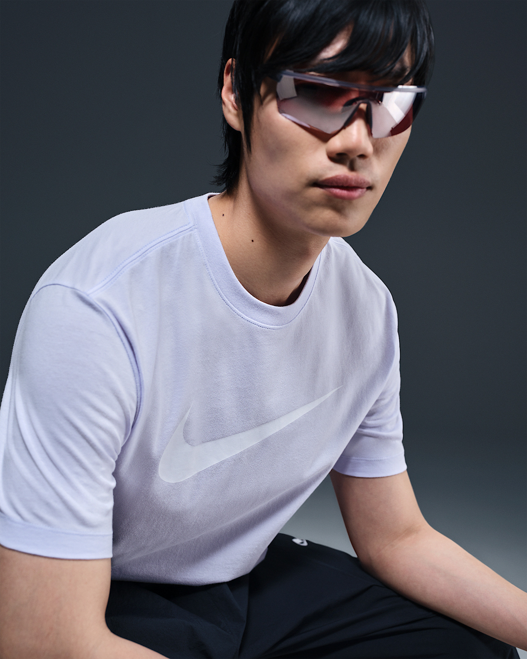 Футболка чоловіча Nike Nsw Tee Icon Swoosh Violet DC5094-538