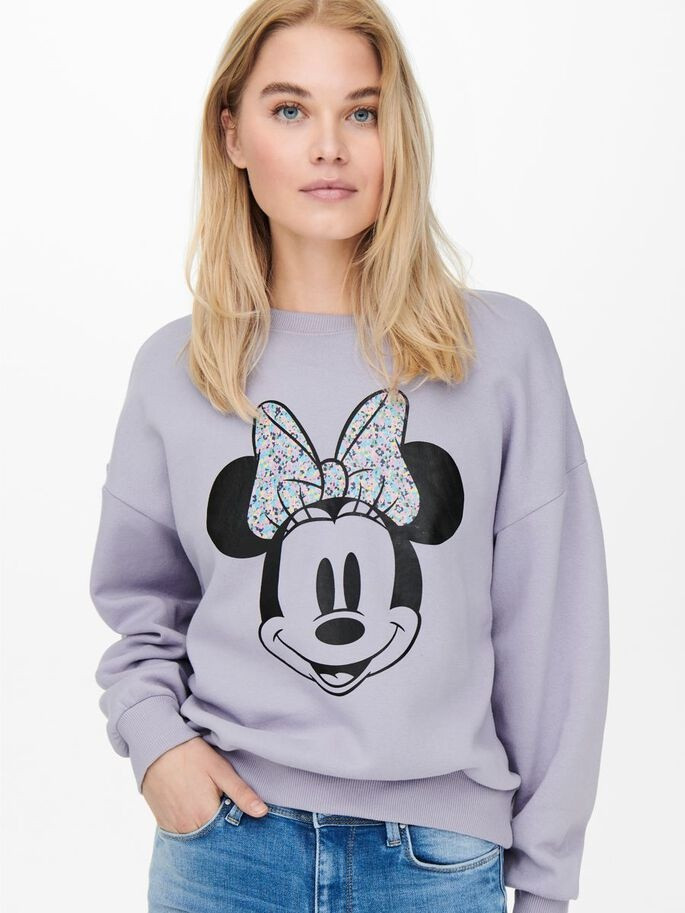 Худі ONLDISNEY LIFE L/S MINNIE FLOWER BOX SWT 15250095-Cosmic Sky-Print:MINNIE HAPPY ONLY L Бузковий 15250095-Cosmic Sky-Print