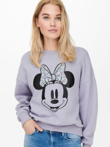 Худі ONLDISNEY LIFE L/S MINNIE FLOWER BOX SWT 15250095-Cosmic Sky-Print:MINNIE HAPPY ONLY L Бузковий 15250095-COSMIC SKY-PRINT