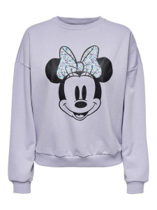 Худі ONLDISNEY LIFE L/S MINNIE FLOWER BOX SWT 15250095-Cosmic Sky-Print:MINNIE HAPPY ONLY L Бузковий 15250095-COSMIC SKY-PRINT
