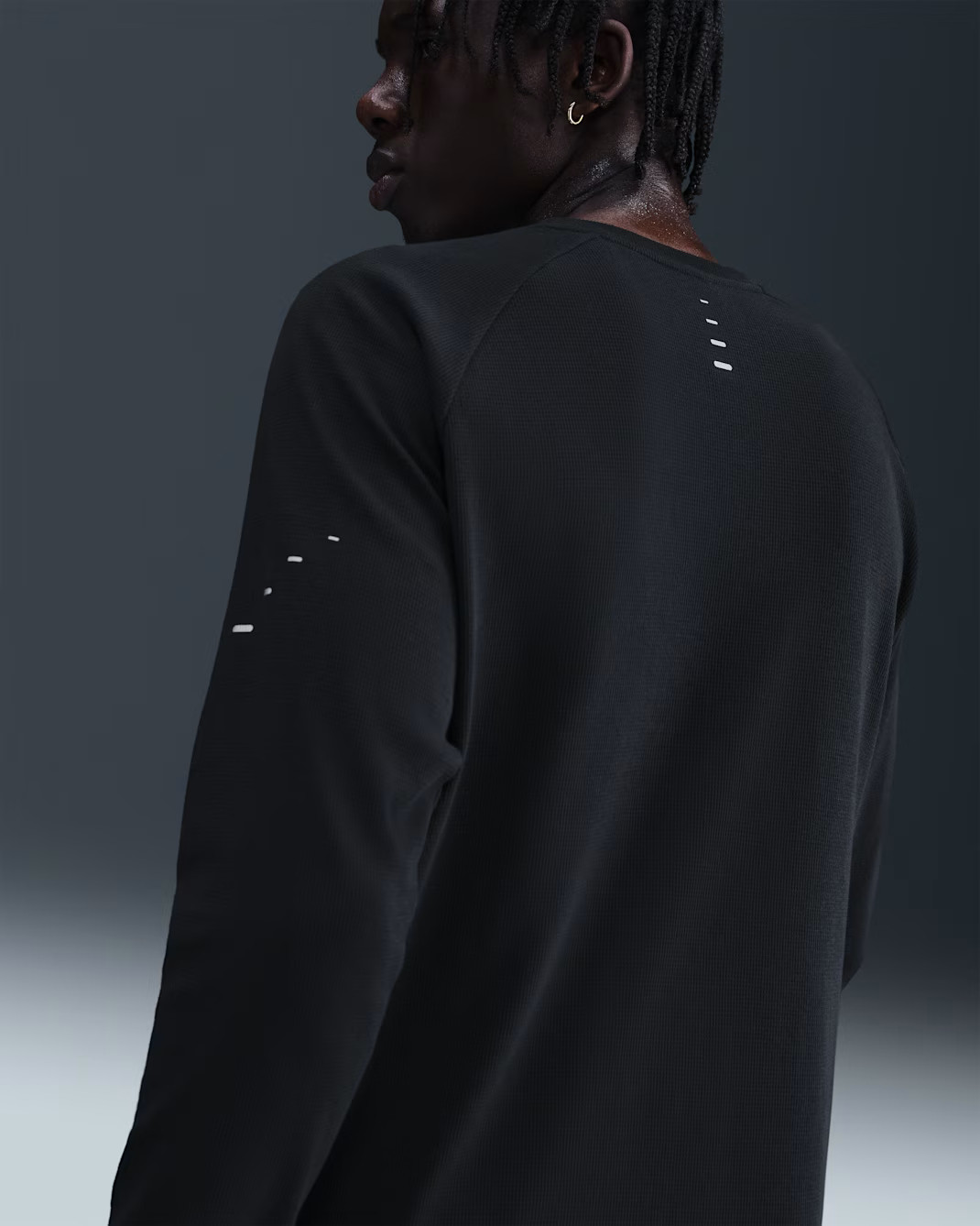 Лонгслів чоловічий Nike Df Stride Waffle Black HV2705-010