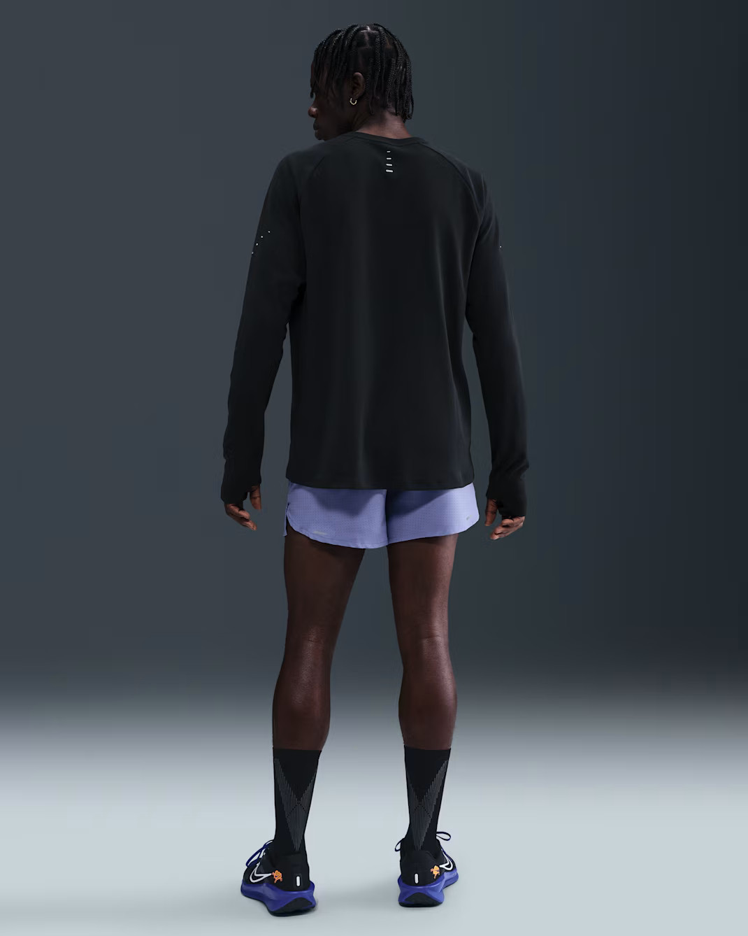 Лонгслів чоловічий Nike Df Stride Waffle Black HV2705-010