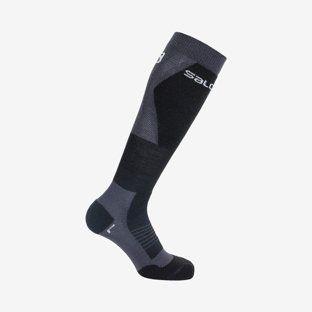 Шкарпетки S S/MAX JR DX+SX Ebony/Black C14439 SALOMON M Темно-сірий C14439