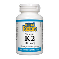Капсули Natural Factors Vitamin K2 100mcg - 60 vcaps 2023-10-3809
