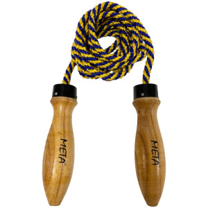 Скакалка з поліпропіленовою мотузкою Meta Skipping Jump Rope синій, жовтий, коричневий, чорний Уні O 2007100502