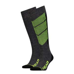 Шкарпетки гірськолижні Head UNISEX SKI GRAPHIC KNEEHIGH 2PPK чорний, жовтий Уні 35-38 791005001-817