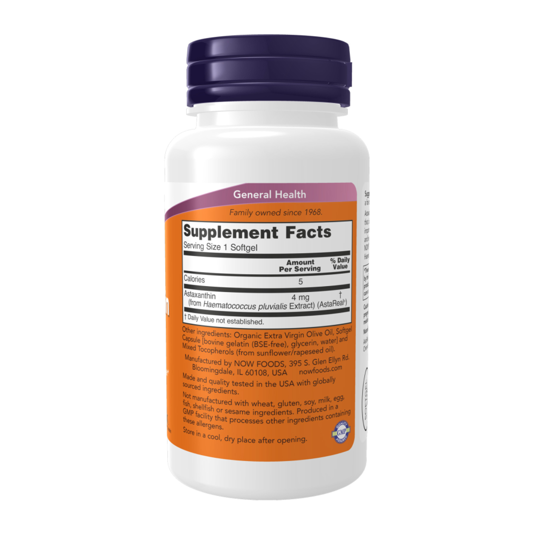 Софт гелеві капсули Now Foods Astaxanthin 4 mg - 90 softgels 2023-10-2517