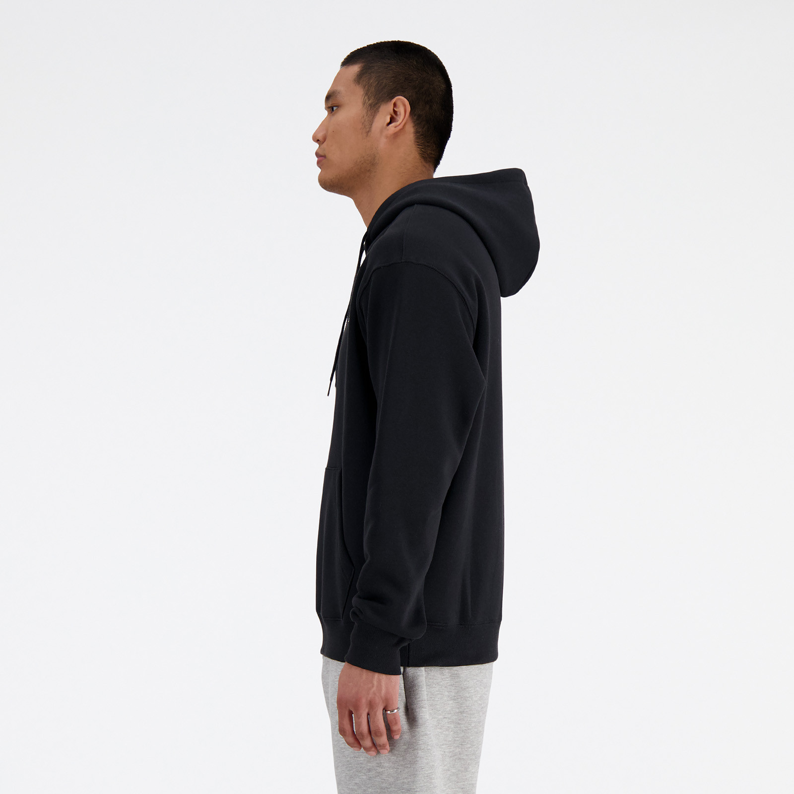 Худі чоловіче New Balance Brushed Back Small Logo Hoodie Black MT41511BK L MT41511BK