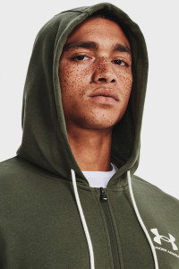 Толстовка UA Rival Terry LC FZ 1370409-390 Under Armour S Хакі 1370409-390