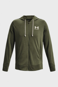 Толстовка UA Rival Terry LC FZ 1370409-390 Under Armour S Хакі 1370409-390