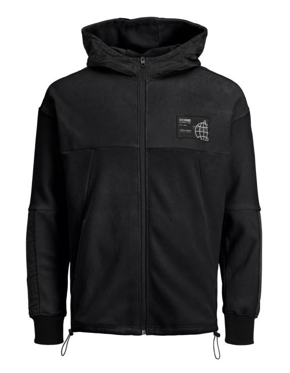 Куртка JCOEXPED SWEAT ZIP HOOD 12216296-Black-Fit:RELAXED Jack&Jones M Чорний 12216296-BLACK-FIT:RELAXE