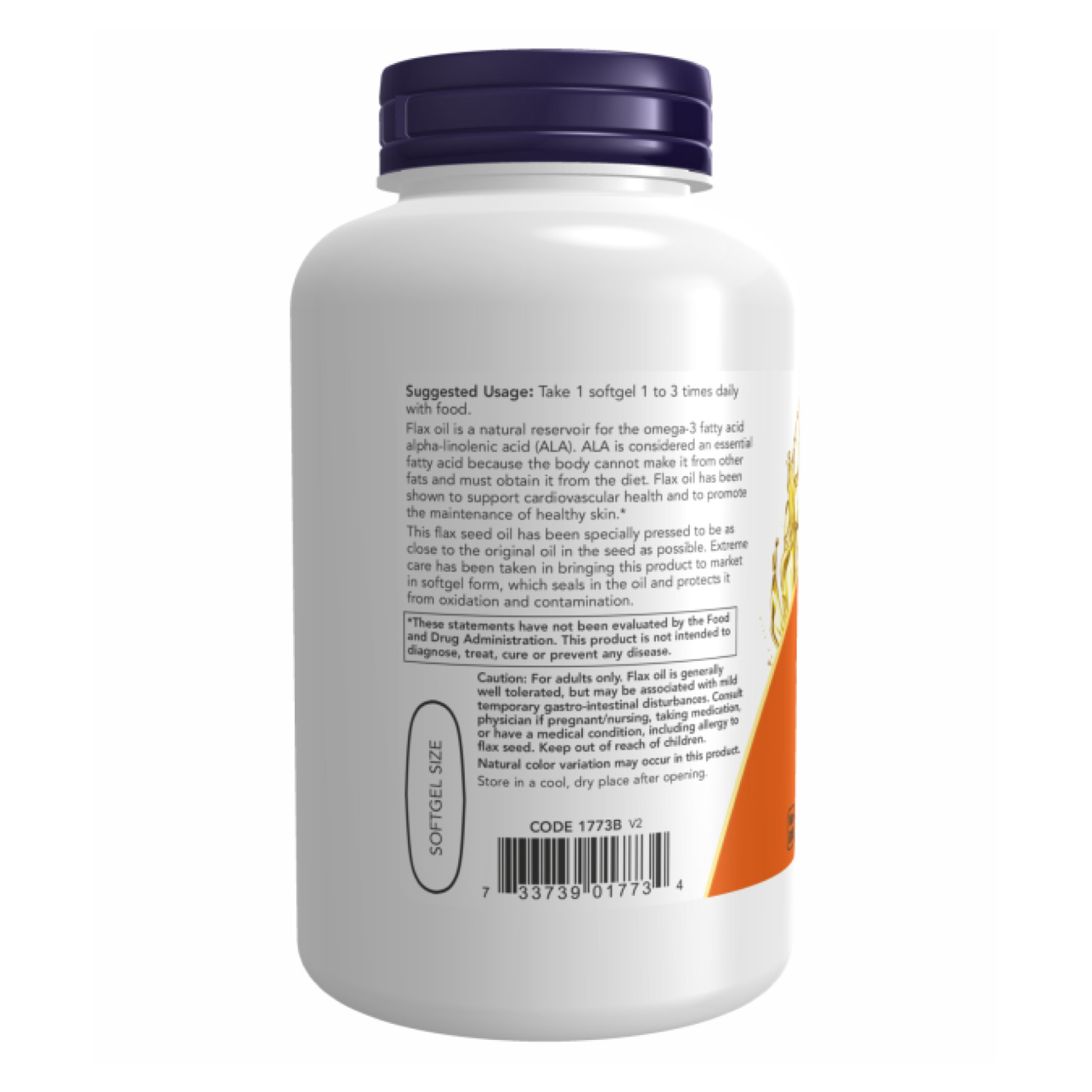 Софт гелеві капсули Flax Oil Org 1000mg - 120 vgels 2022-10-2381