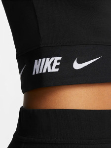 Лонгслів жіночий Nike Tape Long-Sleeve Crop Top Black Dx2315-010 DX2315-010