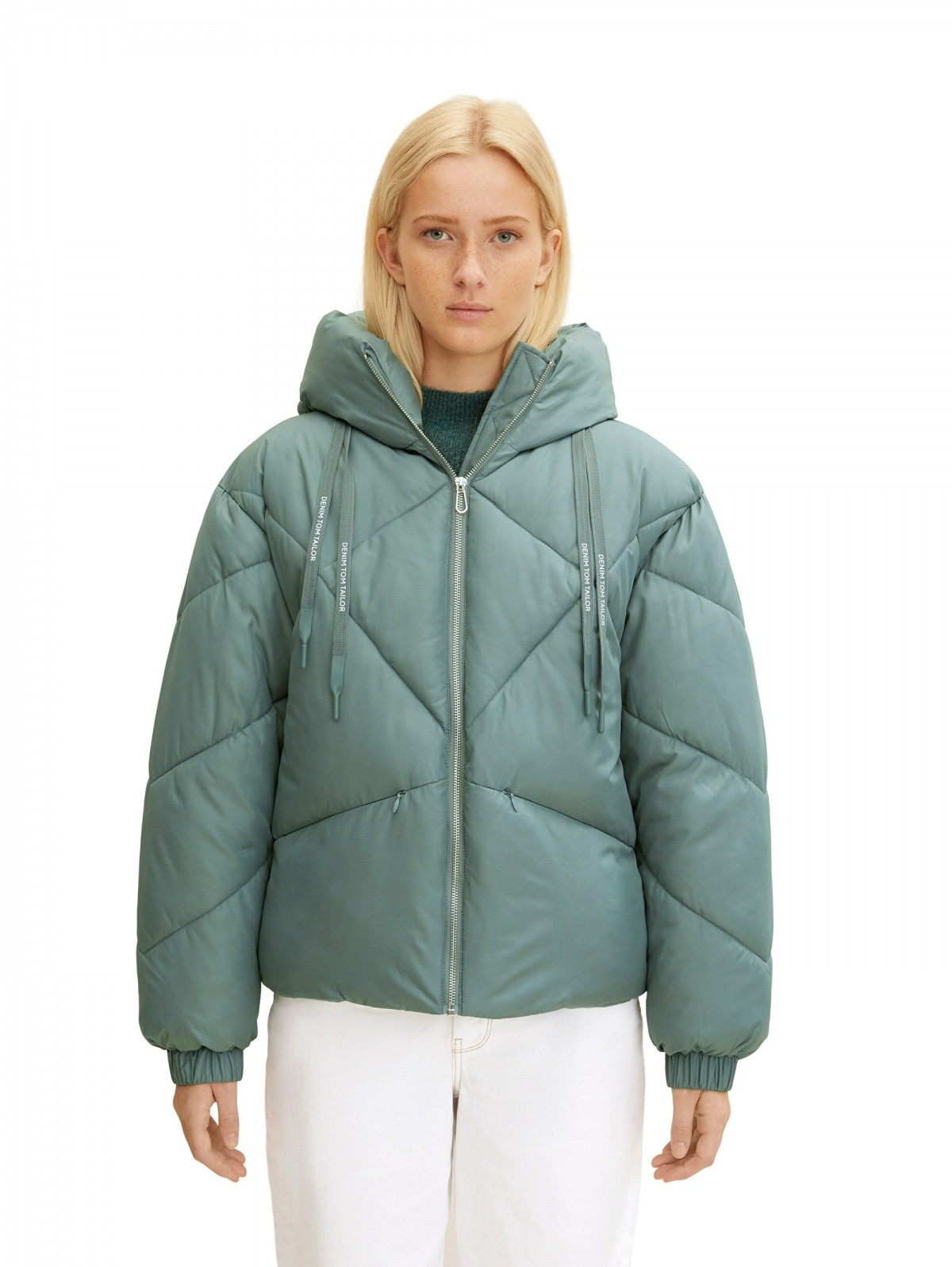 Куртка modern short puffer jacket 1032686-19643 Tom Tailor L Блакитний 1032686-19643