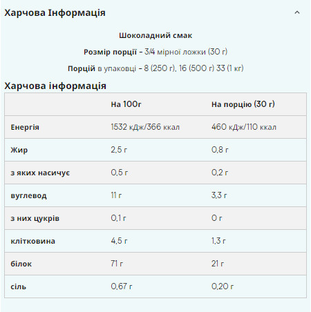 Порошок Vegan Blend - 1000g Chocolate 100-45-6218668-20