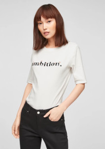 Футболка SLIM FIT 14.103.32.X054-02D3 s.Oliver 36 Білий 14.103.32.X054-02D3