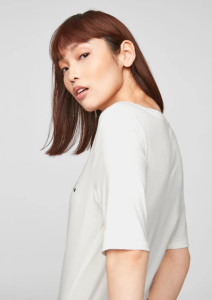 Футболка SLIM FIT 14.103.32.X054-02D3 s.Oliver 36 Білий 14.103.32.X054-02D3