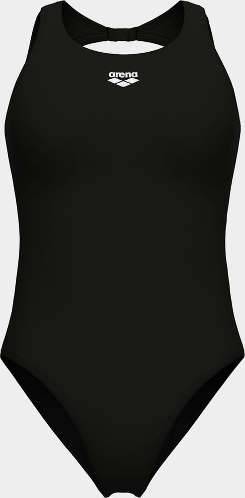 Купальник закритий для жінок Arena O BACK SWIMSUIT SOLID ONE PIEC чорний, білий Жін 38 010648-501