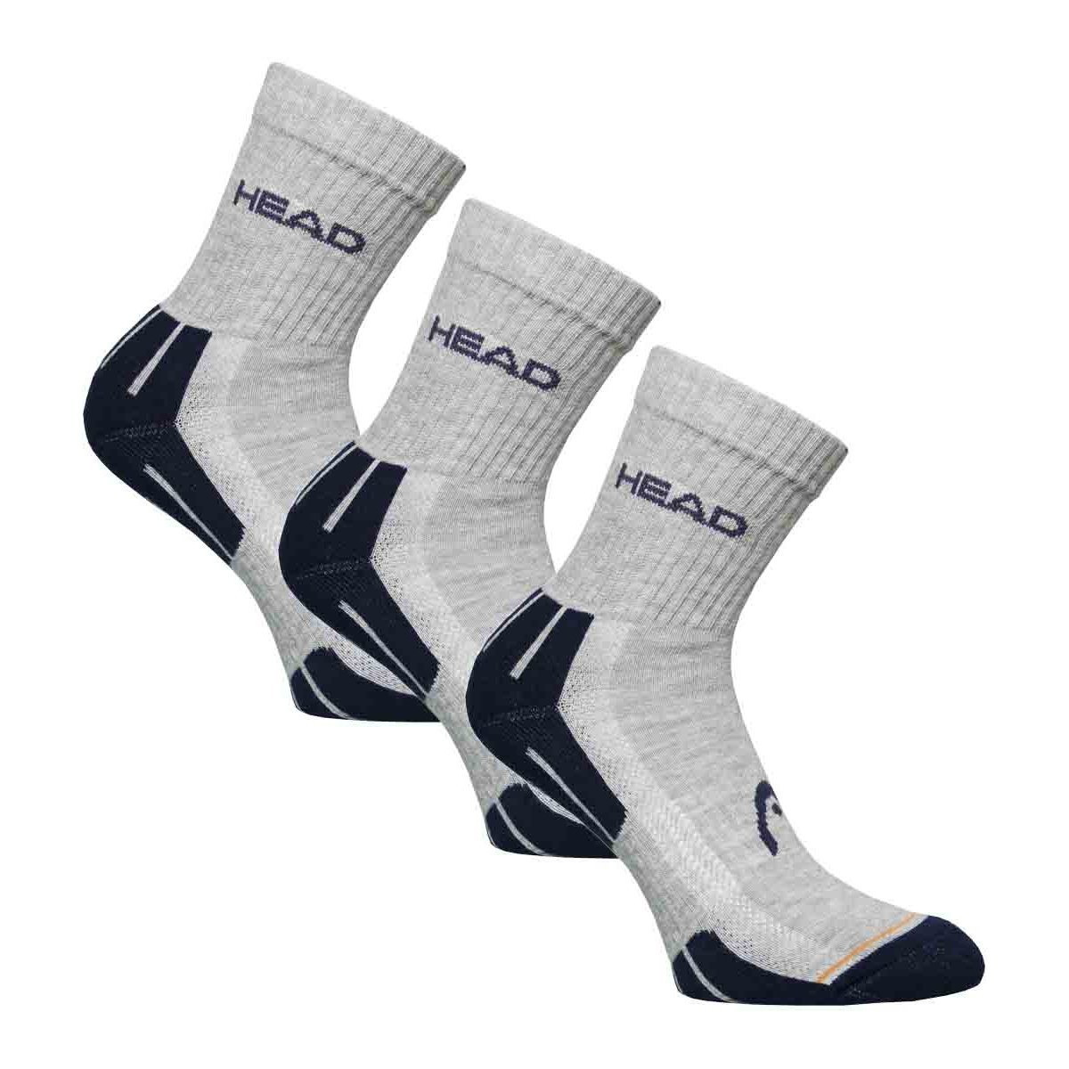Шкарпетки Head PERFORMANCE SHORT CREW 3PPK UNISEX сірий, синій Уні 35-38 741019001-650