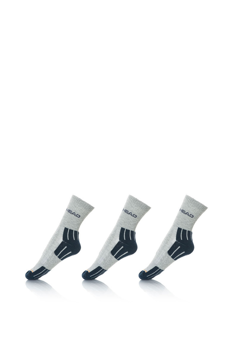 Шкарпетки Head PERFORMANCE SHORT CREW 3PPK UNISEX сірий, синій Уні 35-38 741019001-650