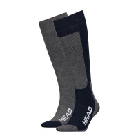 Шкарпетки гірськолижні Head UNISEX SKI KNEEHIGH 2PPK синій, сірий Уні 35-38 791003001-277
