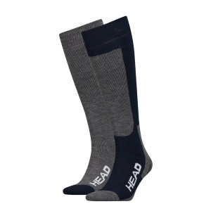 Шкарпетки гірськолижні Head UNISEX SKI KNEEHIGH 2PPK синій, сірий Уні 35-38 791003001-277