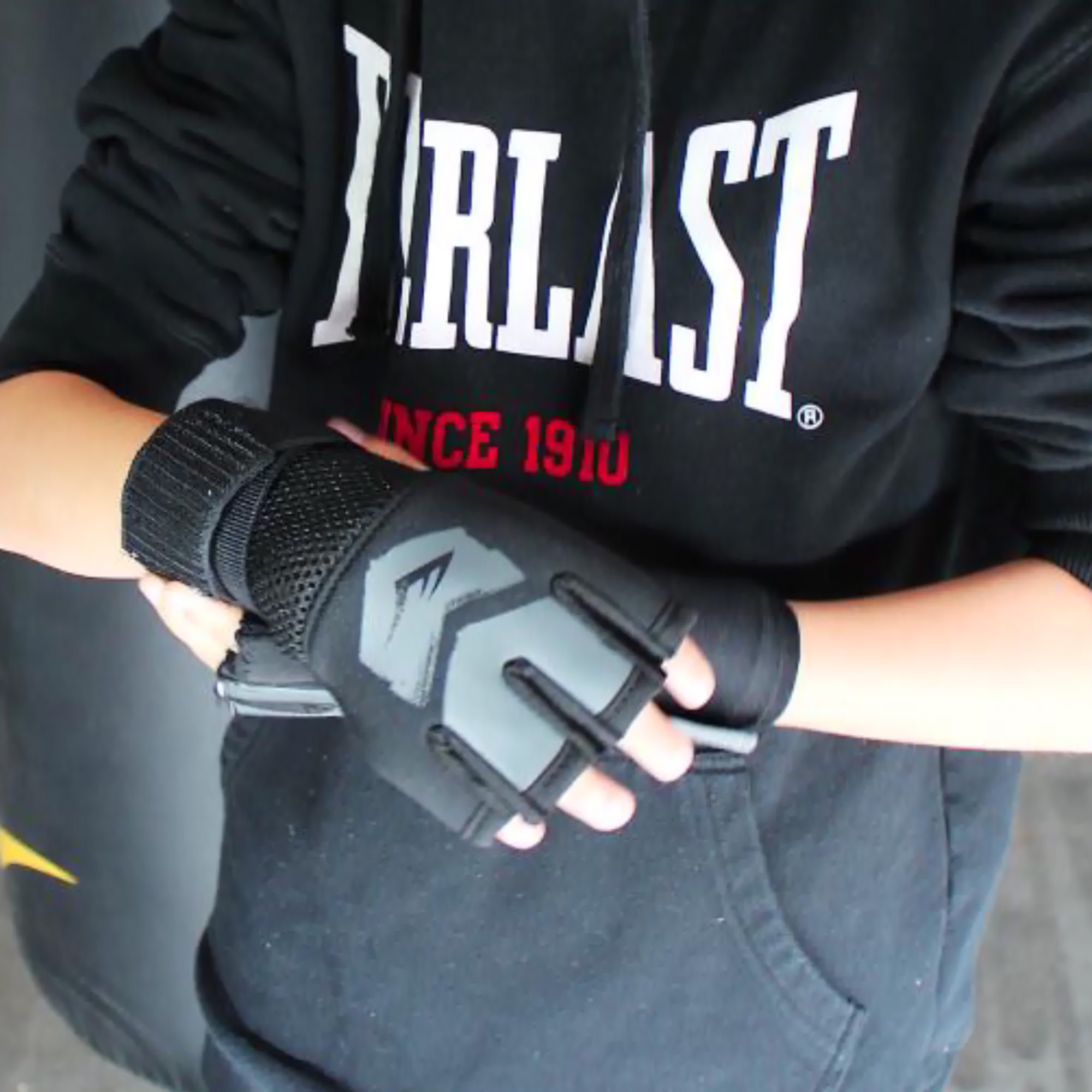 Бинти рукавички Everlast PROSPECT QUICK WRAPS чорний, сірий Уні L/XL P00002986