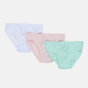 Труси Lula Castagnette SLIP X3 ENFANT FILLE LULU бірюзовий, рожевий, білий Діт 4/5 83890483-1