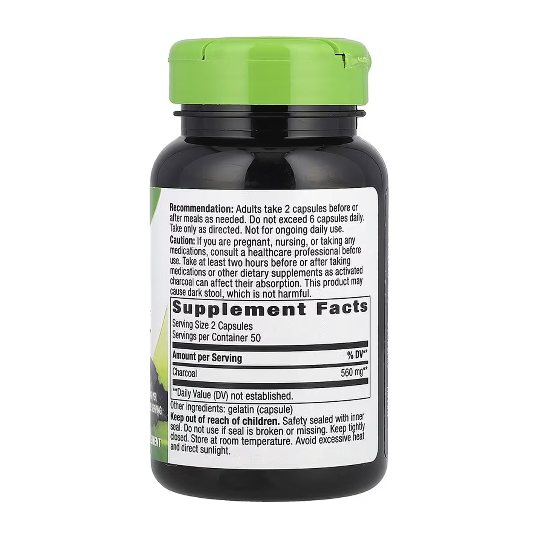 Капсули Nature's Way Activated Charcoal - 100 caps 2023-10-6394