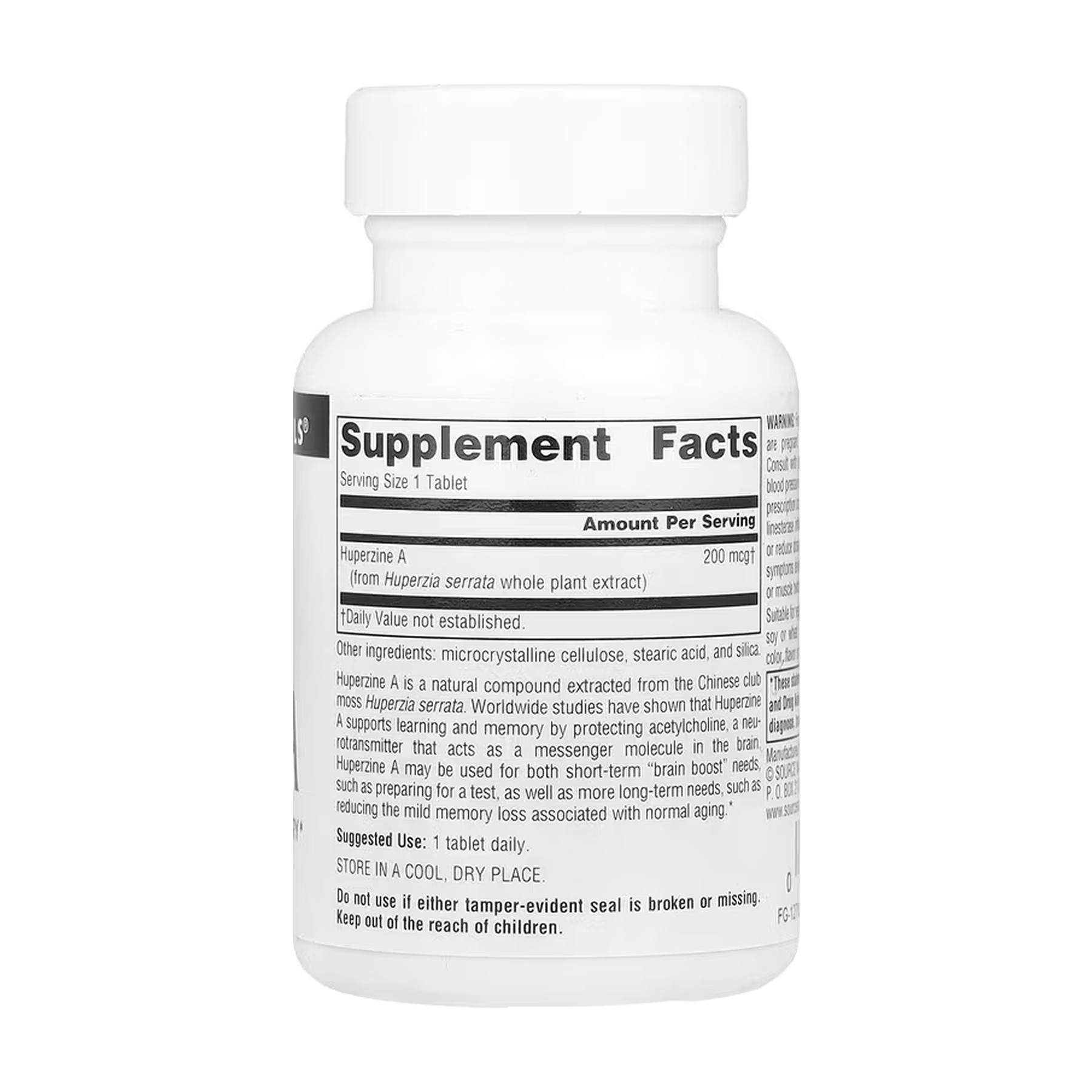 Таблетки Source Naturals Huperzine A 200 mcg - 60 tabs 2023-10-6609