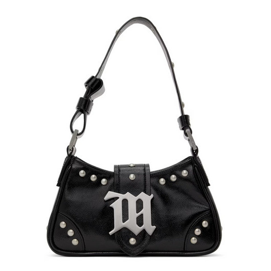 Сумка MISBHV Black Leather Studded Small Bag 241937F048026